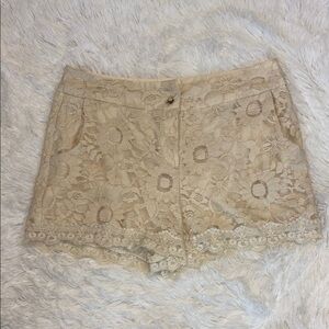 Monteau Lace Shorts Size Large Cream Color